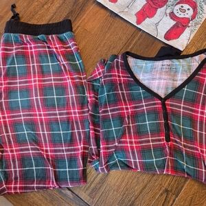 Cat & Jack Plaid Pajama Set - Red, Green, and Black